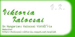 viktoria kalocsai business card